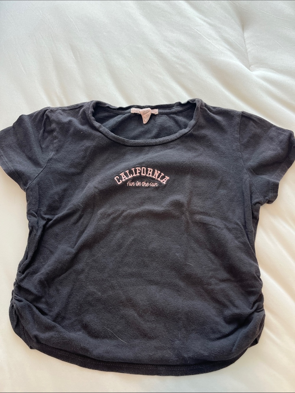 Tilly's Black Tee with Pink 'California' Script